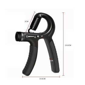 Hand Grip Adjustable Trainer Gripper Strengthener Gym Strength Exerciser Adjustable Heavy Gripper Fitness Hand Exerciser Grip Wrist Training Increase (Color: black)