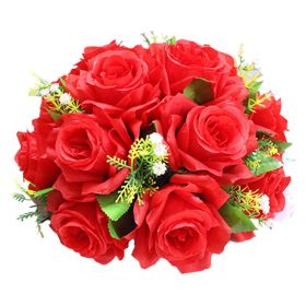 Gold/Silver Wedding Candle Holders Decor Table Centerpiece Pillar Flower Vase Rack Stand Road Lead Floral Bouquet Party Supplies (Color: Red, Ships From: China)