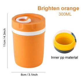 530/710ml Stainless Steel Lunch Box Food Cup With Spoon Thermo Lunchbox Thermal Jar Insulated Soup Container Breakfast Tableware (Color: Basic, Ships From: China)